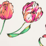 Viscosa Estampada Tulipán Crudo - Ribes y Casals