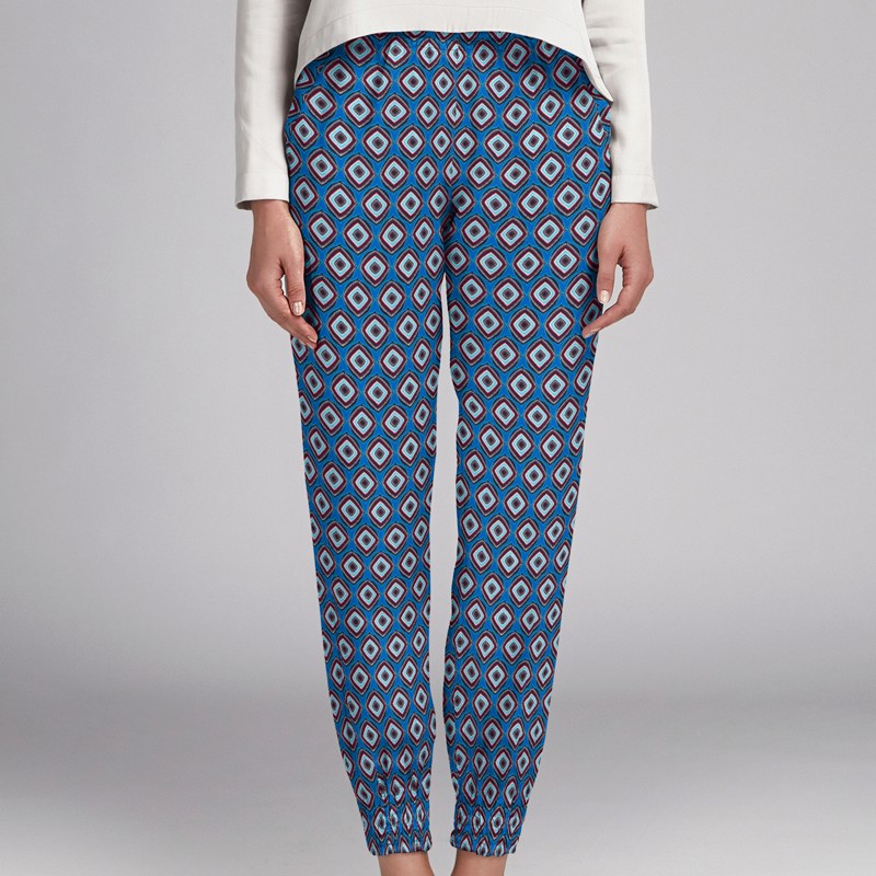 Viscosa Étnica Rombos Azul - Ribes y Casals