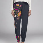 Viscosa Floral Azul Noche - Ribes y Casals