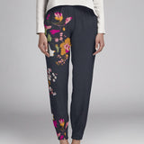 Viscosa Floral Azul Noche - Ribes y Casals