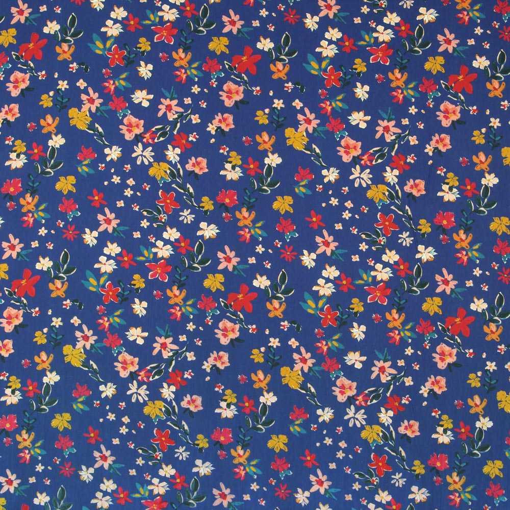 Viscosa Floral Azul - Ribes y Casals
