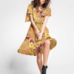 Viscosa Floral Verde Oliva - Ribes y Casals