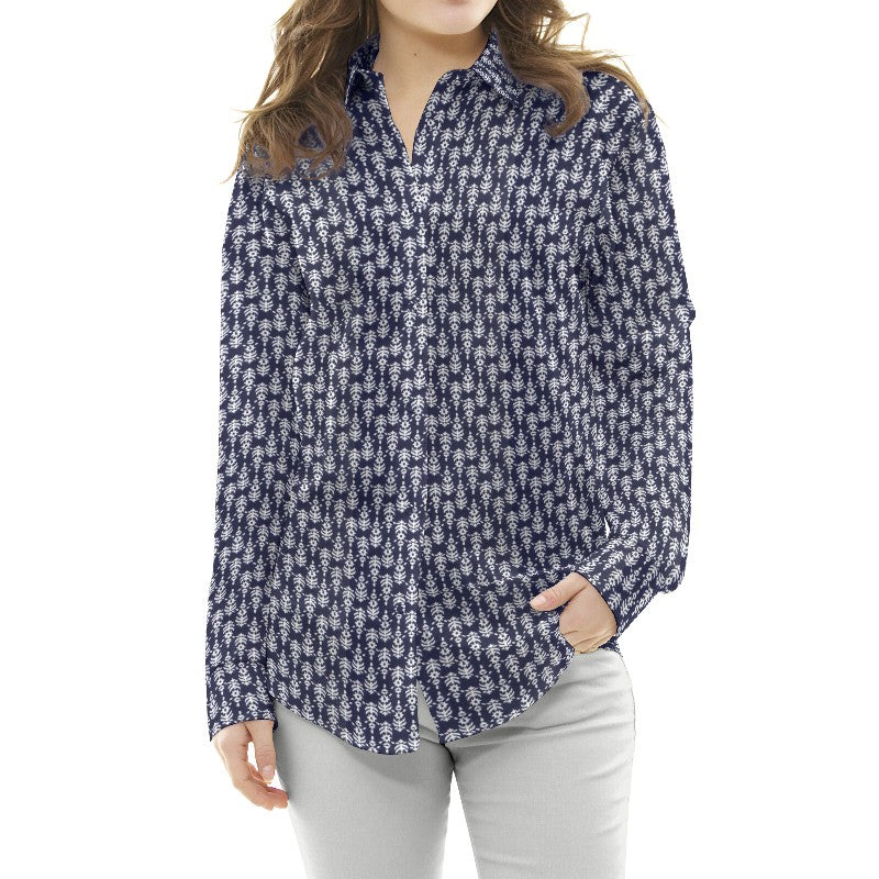 Viscosa Geométrica Azul Marino - Ribes y Casals