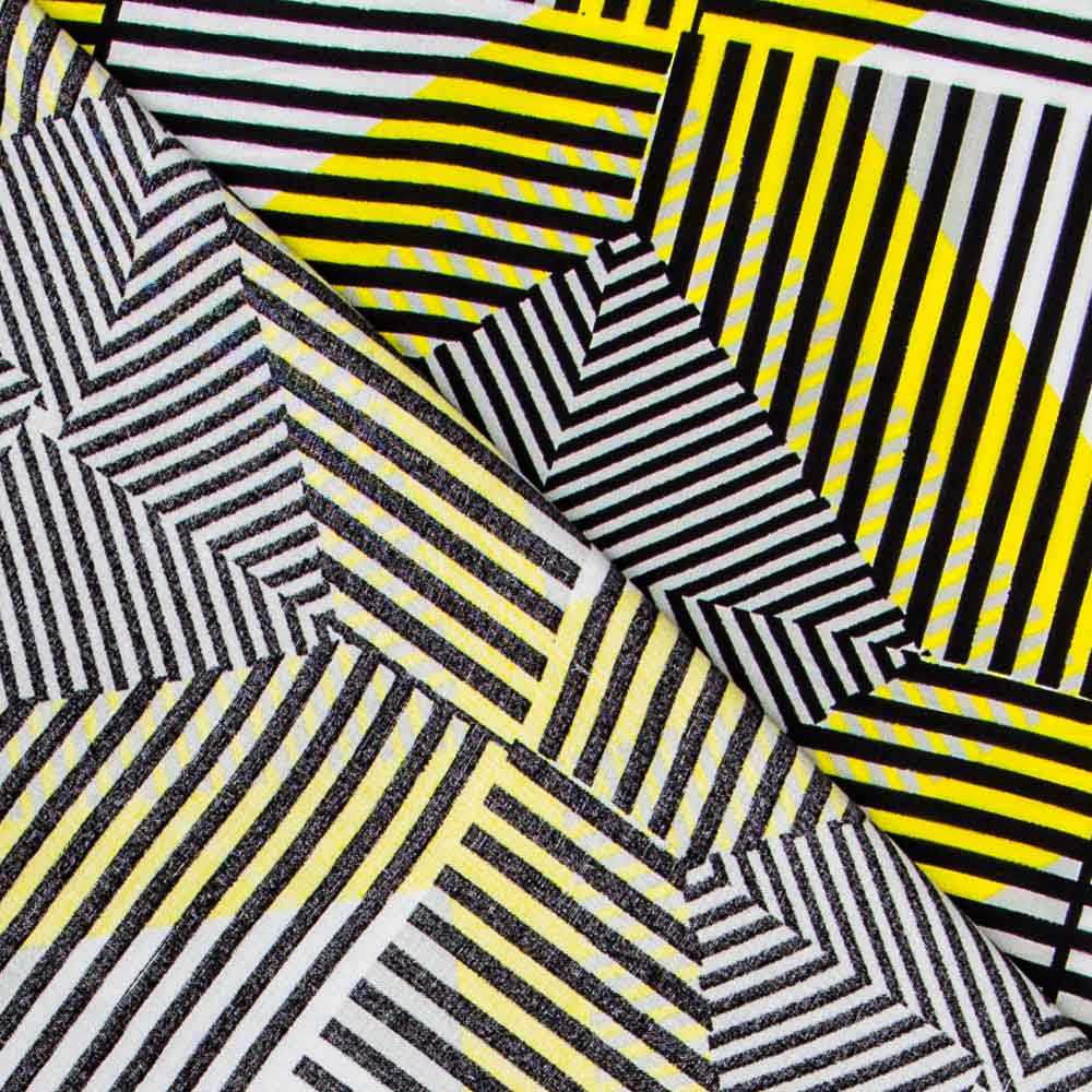 Viscosa Listas Negra Amarilla - Ribes y Casals