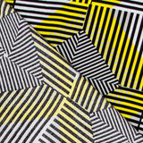 Viscosa Listas Negra Amarilla - Ribes y Casals