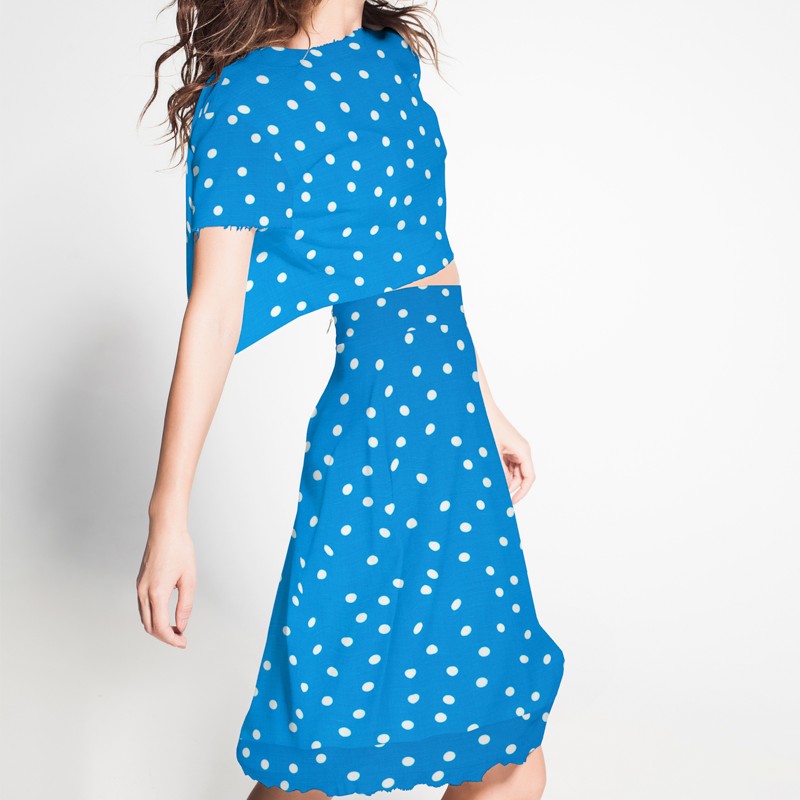 Viscosa Lunares Azul - Ribes y Casals