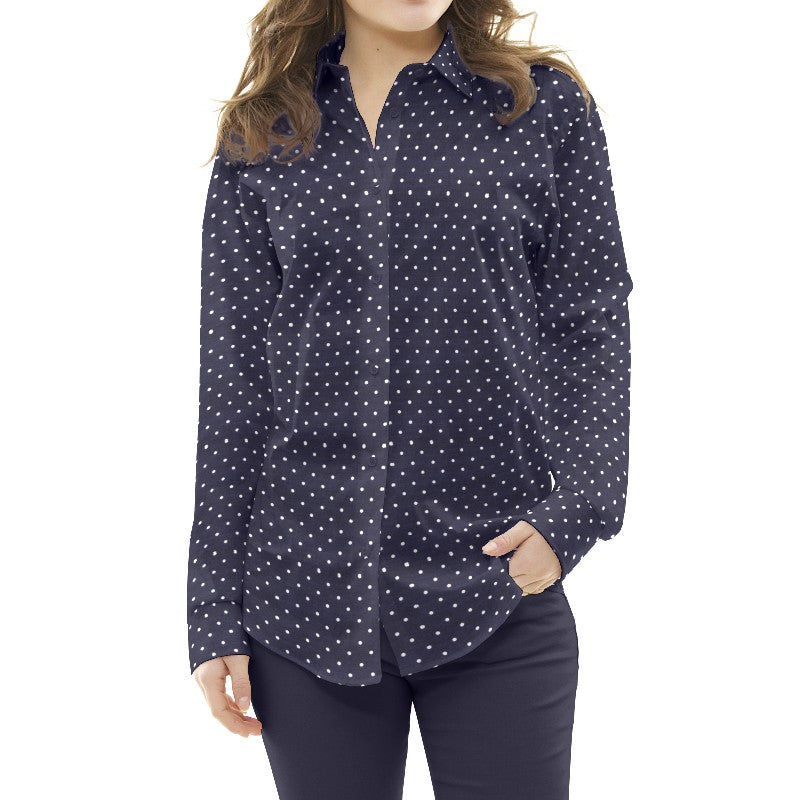 Viscosa Lunares Fondo Navy - Ribes y Casals