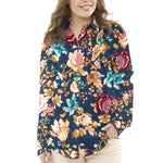 Viscosa Noche Floral Navy - Ribes y Casals