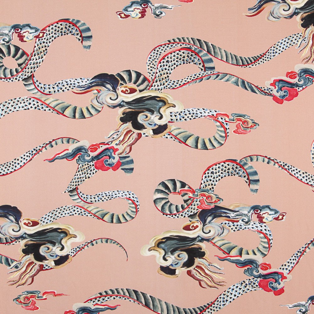 Viscosa Satén Dragón Salmón - Ribes y Casals