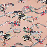 Viscosa Satén Dragón Salmón - Ribes y Casals