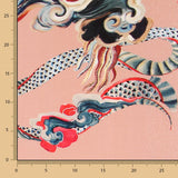 Viscosa Satén Dragón Salmón - Ribes y Casals