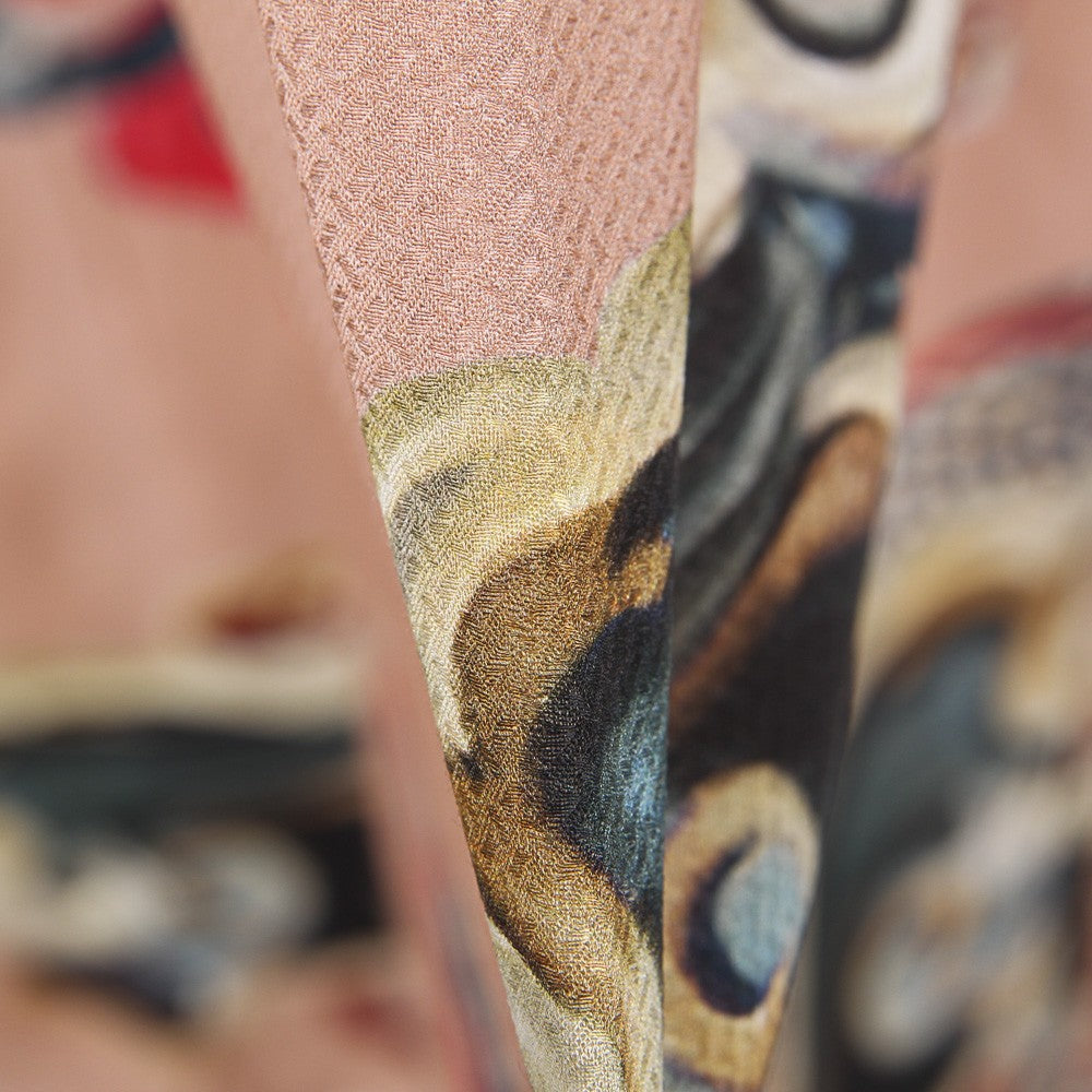 Viscosa Satén Dragón Salmón - Ribes y Casals