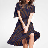 Viscosa Winter Geométrica Navy - Ribes y Casals