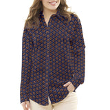 Viscosa Winter Geométrica Navy - Ribes y Casals