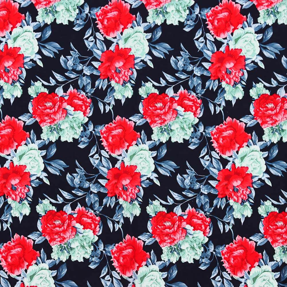 Viscosa Flores Claveles - Ribes y Casals