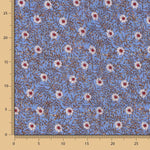 Viscosa Floral Azul Denim - Ribes y Casals