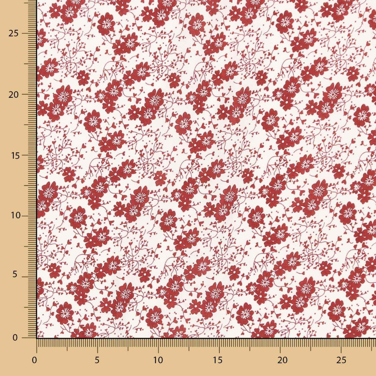 Viscosa Flor Lunar Granate - Ribes y Casals