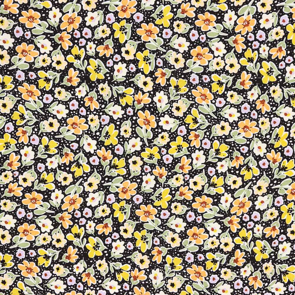 Viscosa Flores Amarillo Lunar - Ribes y Casals