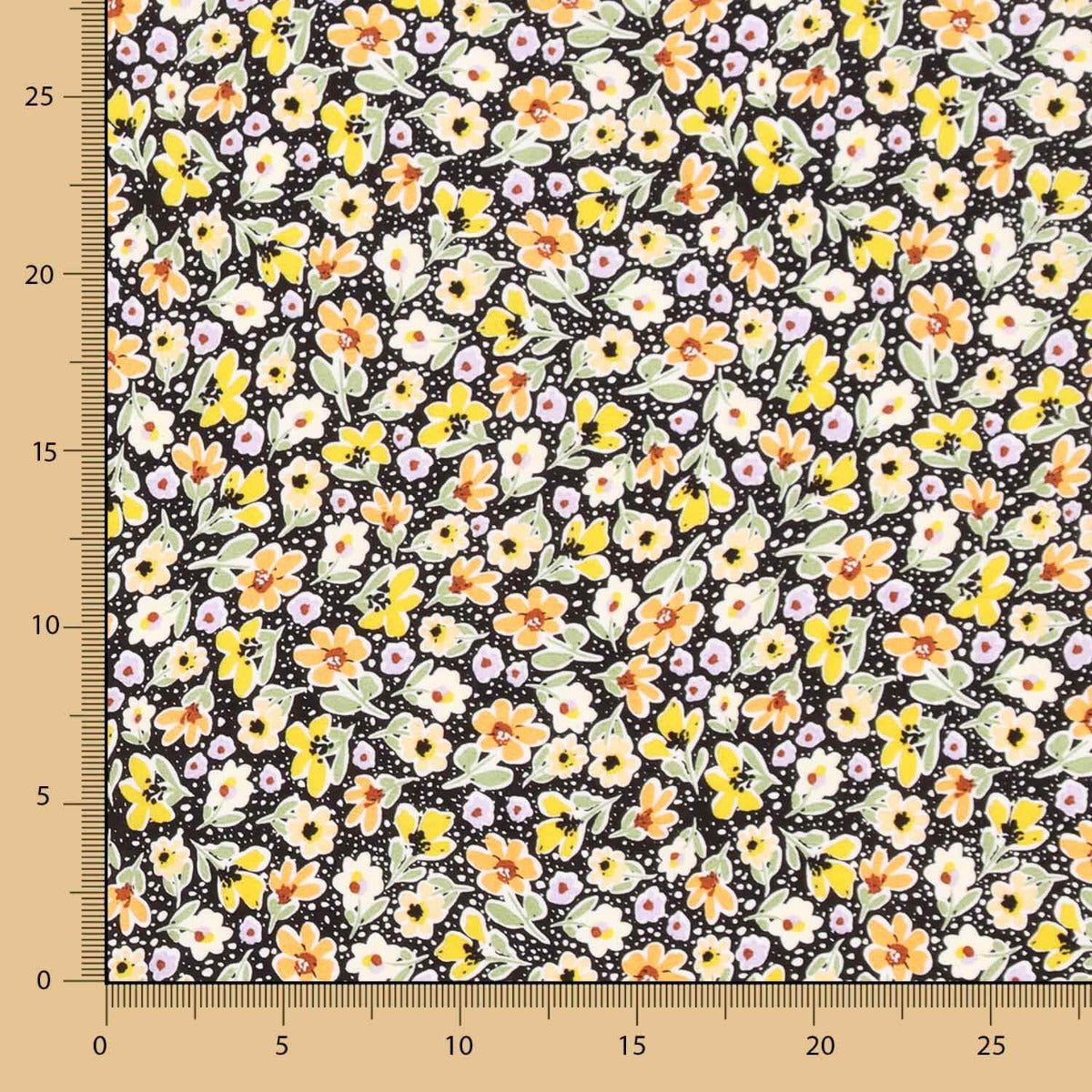 Viscosa Flores Amarillo Lunar - Ribes y Casals