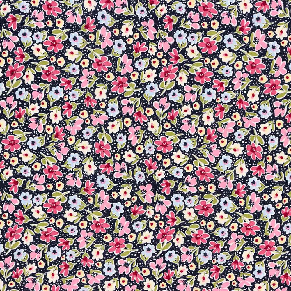 Viscosa Flores Rosa Lunar - Ribes y Casals