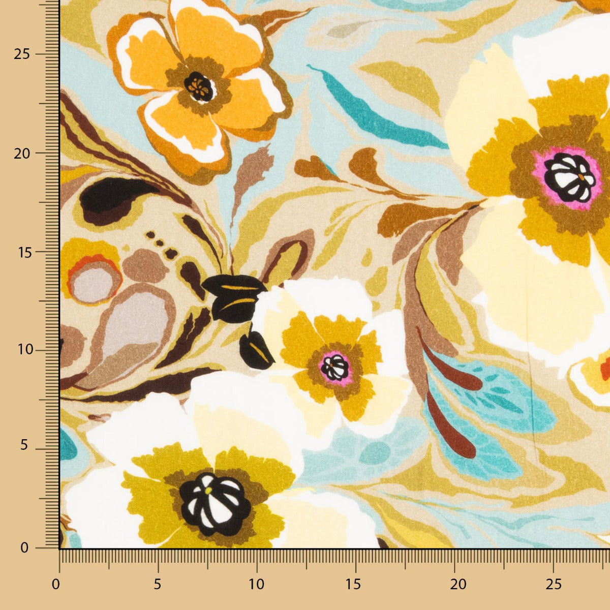 Viscosa Amelia Flores Pastel - Ribes y Casals