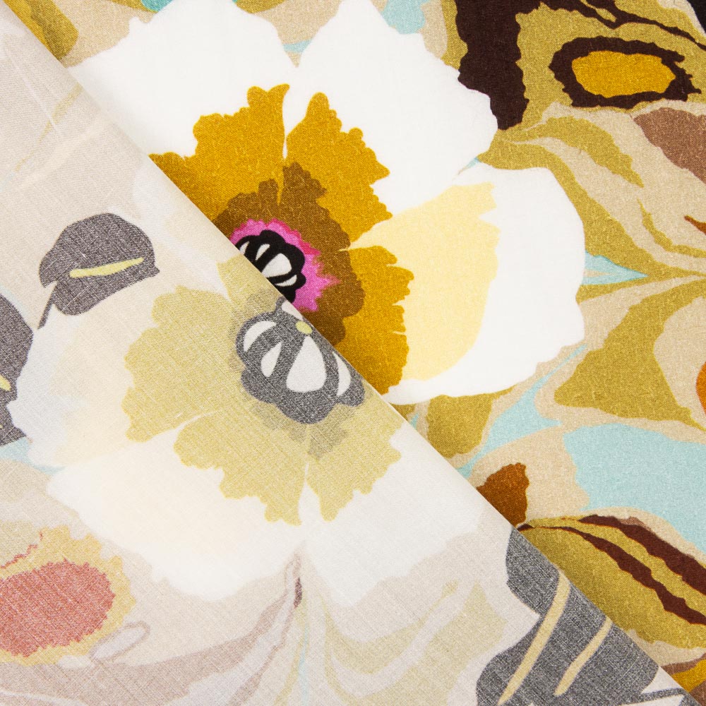 Viscosa Amelia Flores Pastel - Ribes y Casals