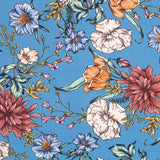 Viscosa Azul Denim Flor - Ribes y Casals