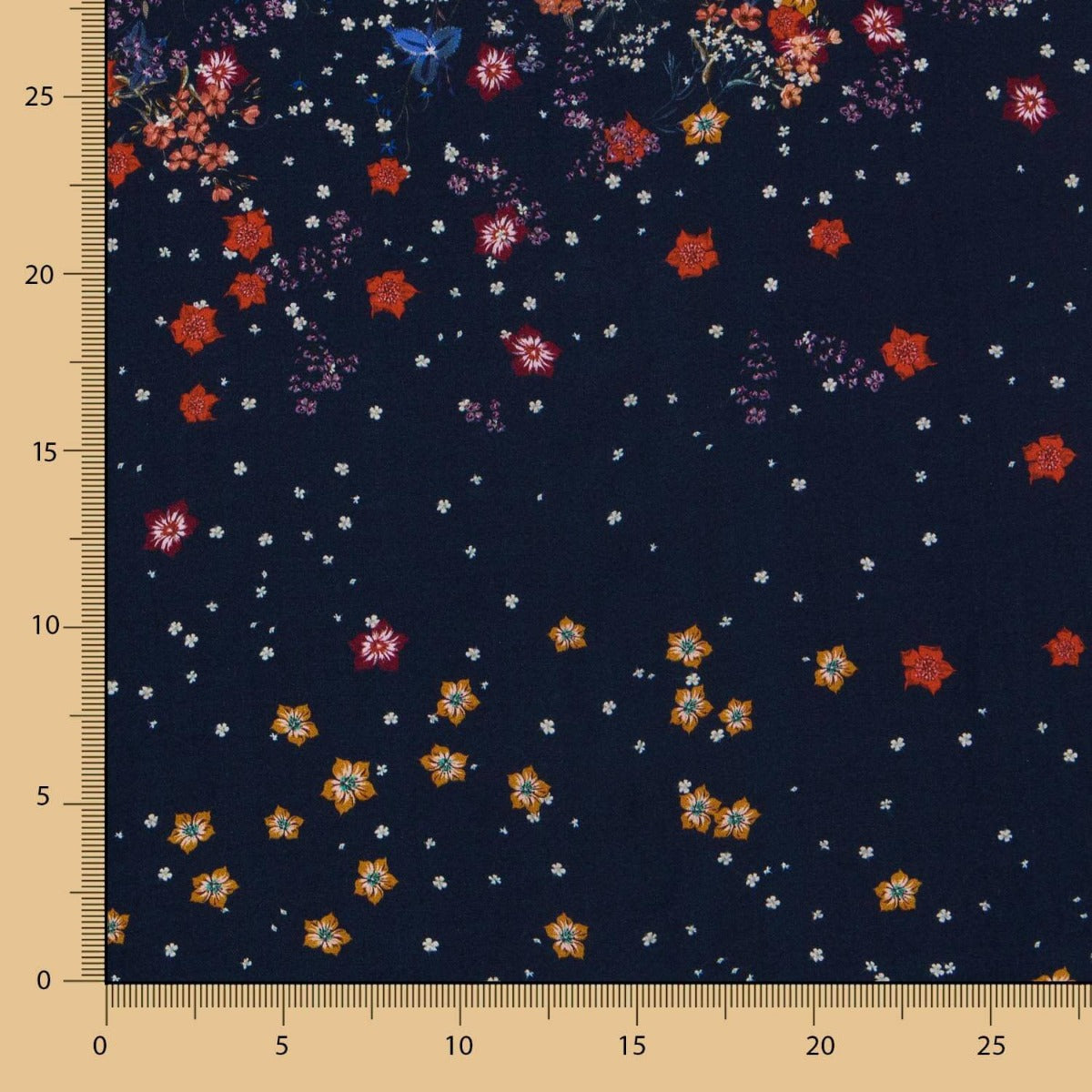 Viscosa Bouquet Azul Noche - Ribes y Casals