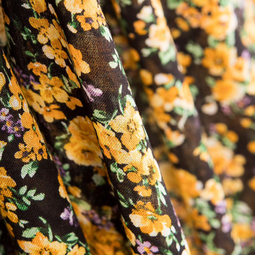 Viscosa Cretona Flor Amarilla - Ribes y Casals