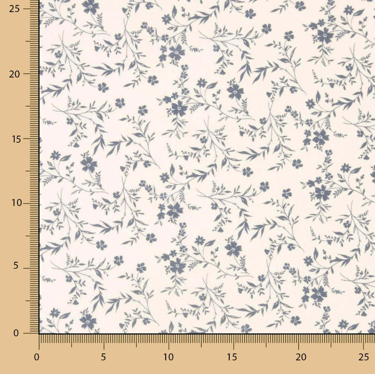 Viscosa Estampada Botánica Crudo - Ribes y Casals