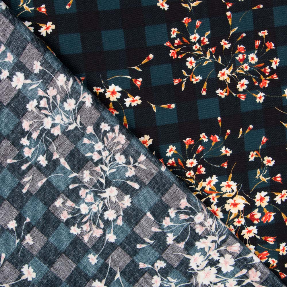 Viscosa Cuadros Bouquet - Ribes y Casals