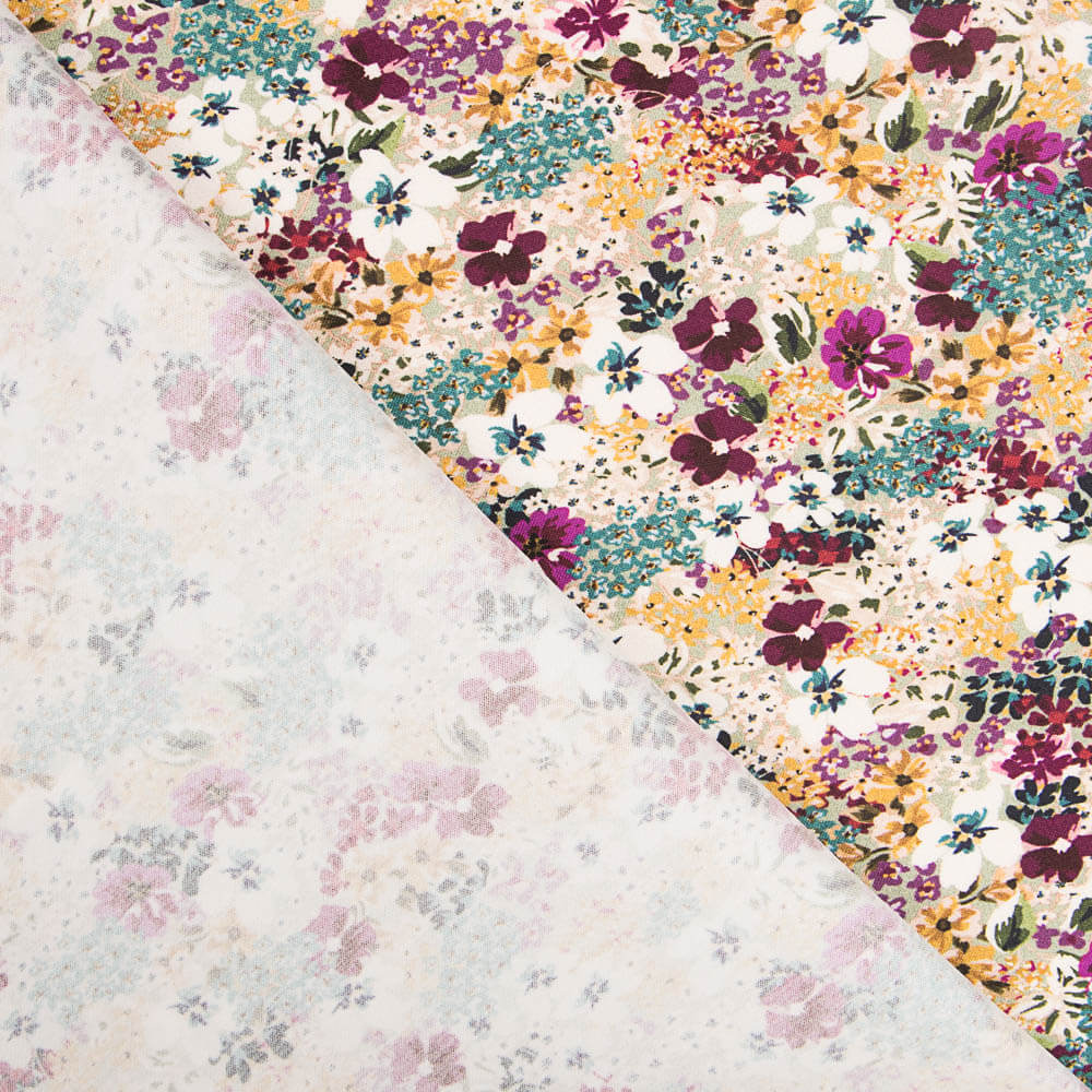 Viscosa Elastan Floral - Ribes y Casals