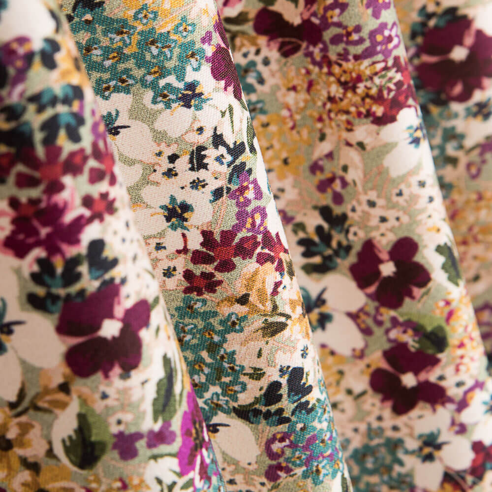 Viscosa Elastan Floral - Ribes y Casals