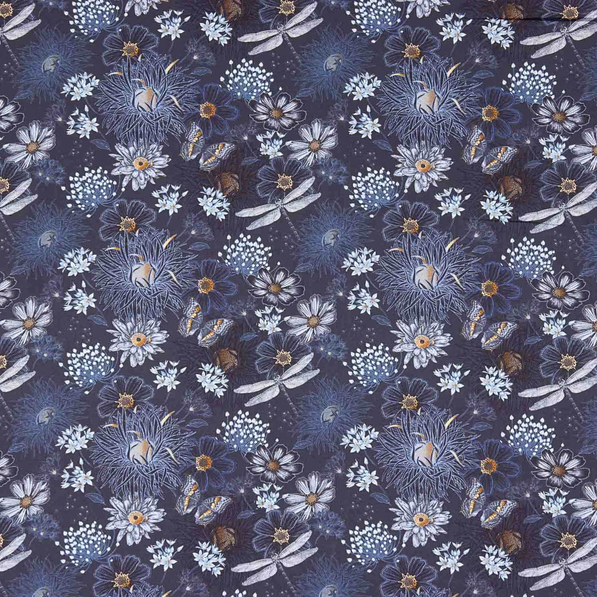 Viscosa Estampada Abaca Azul - Ribes y Casals