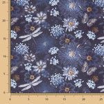 Viscosa Estampada Abaca Azul - Ribes y Casals