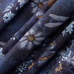 Viscosa Estampada Abaca Azul - Ribes y Casals