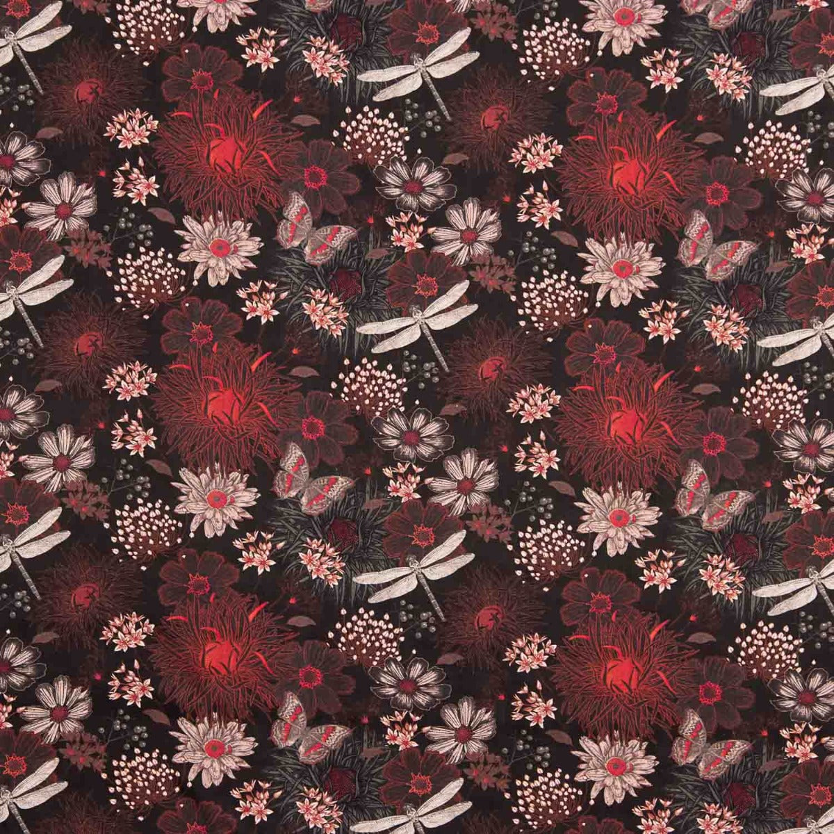 Viscosa Estampada Abaca Negro - Ribes y Casals