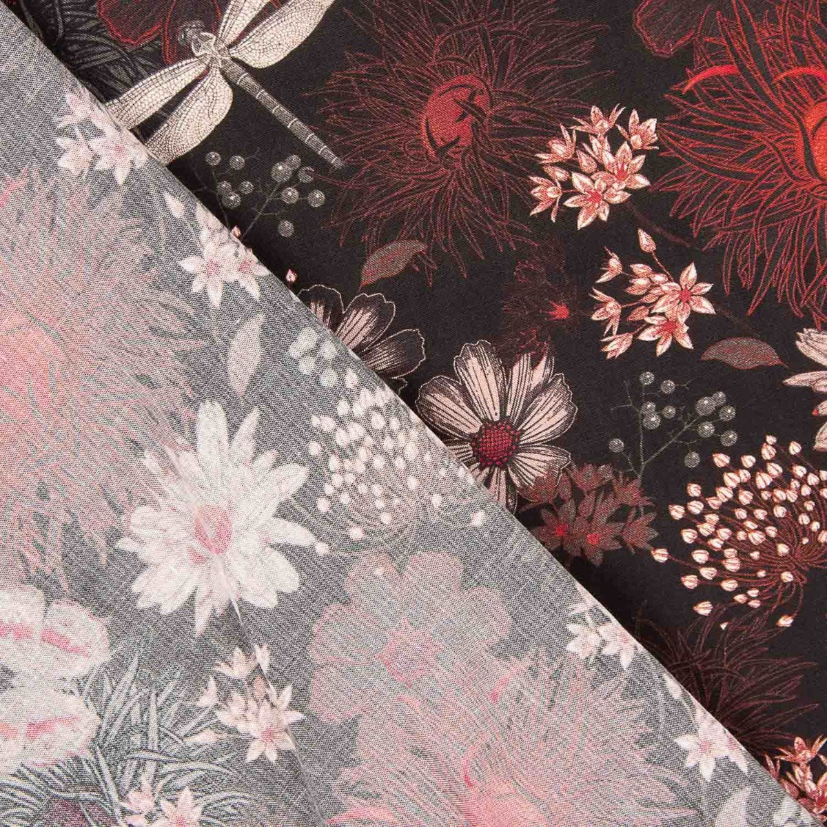 Viscosa Estampada Abaca Negro - Ribes y Casals