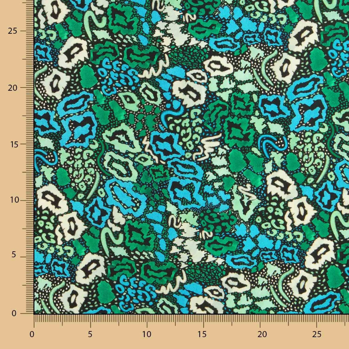 Viscosa Estampada Animal Print Verde - Ribes y Casals