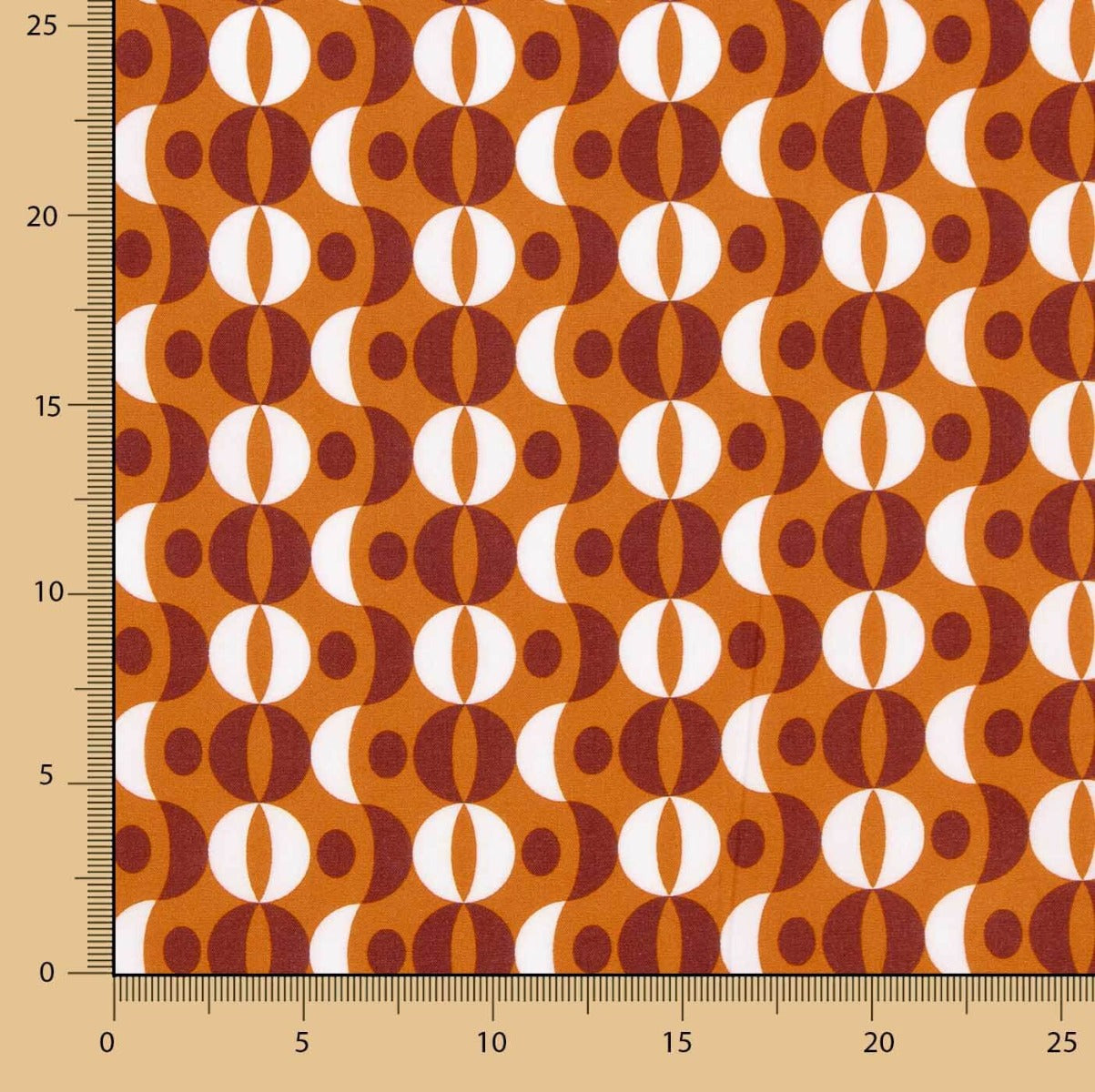 Viscosa Estampada Baya Naranja - Ribes y Casals