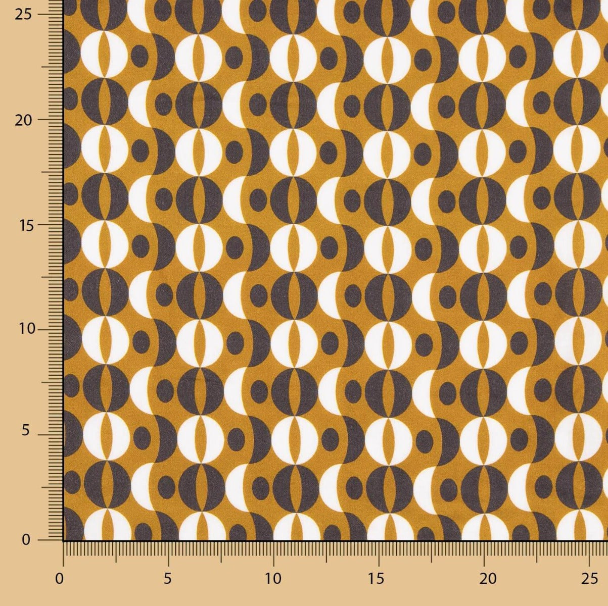 Viscosa Estampada Baya Ocre - Ribes y Casals