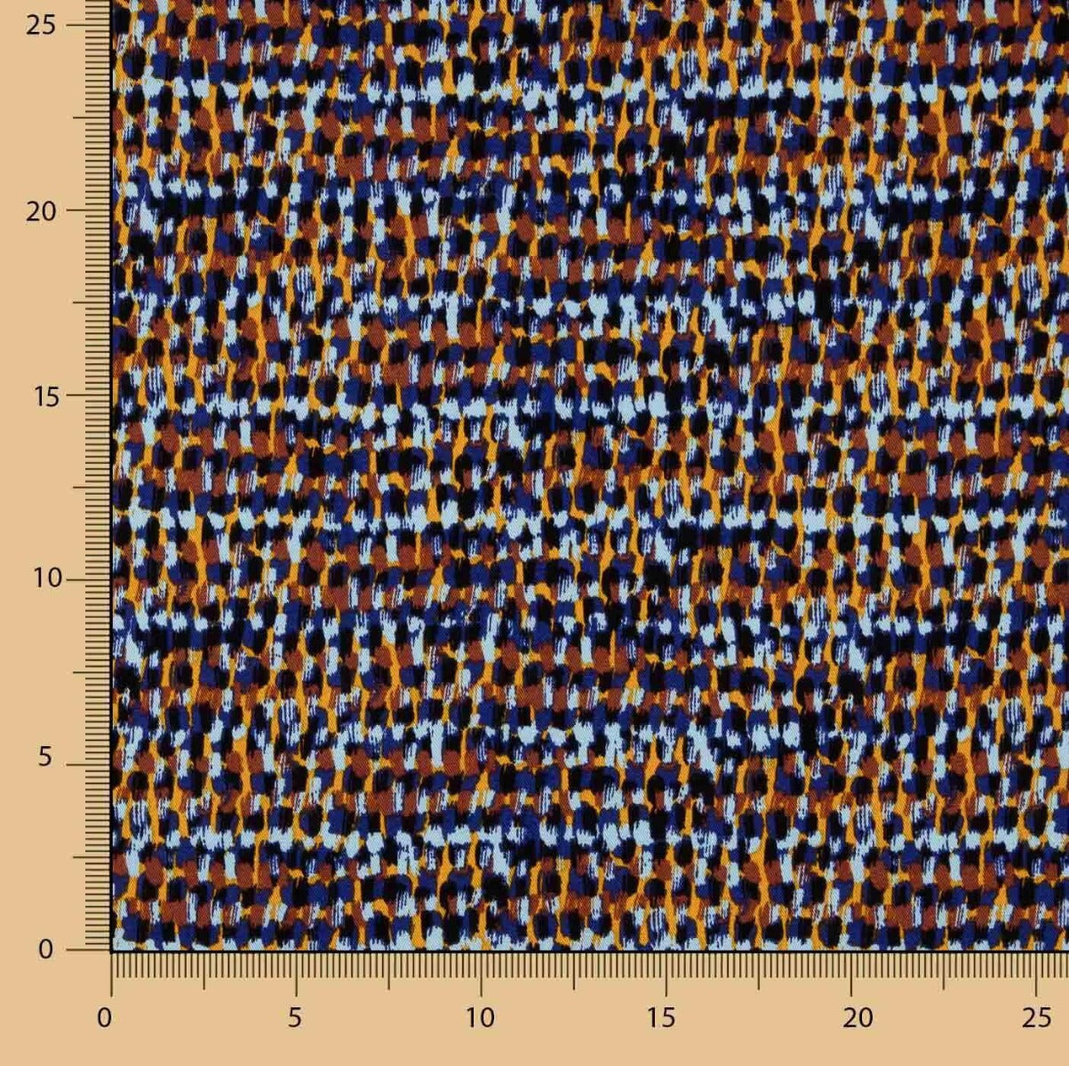 Viscosa Estampada Cedile Azul - Ribes y Casals