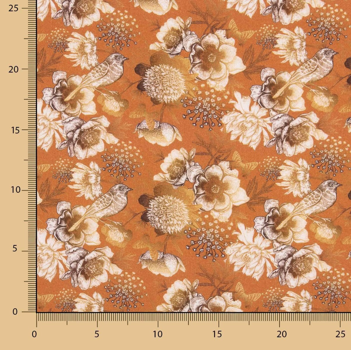 Viscosa Estampada Elios Teja - Ribes y Casals