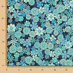 Viscosa Estampada Flor 70 Azul - Ribes y Casals