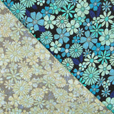 Viscosa Estampada Flor 70 Azul - Ribes y Casals