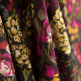 Viscosa Estampada Flor Pintura Negro - Ribes y Casals