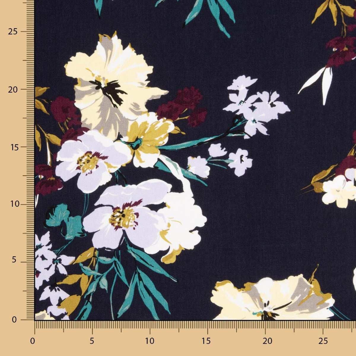 Viscosa Estampada Floral Maxi Flor Marino - Ribes y Casals