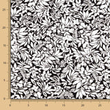 Viscosa Estampada Hojas Bicolor Negro - Ribes y Casals