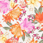 Viscosa Estampada Maxi Flores Blanco - Ribes y Casals