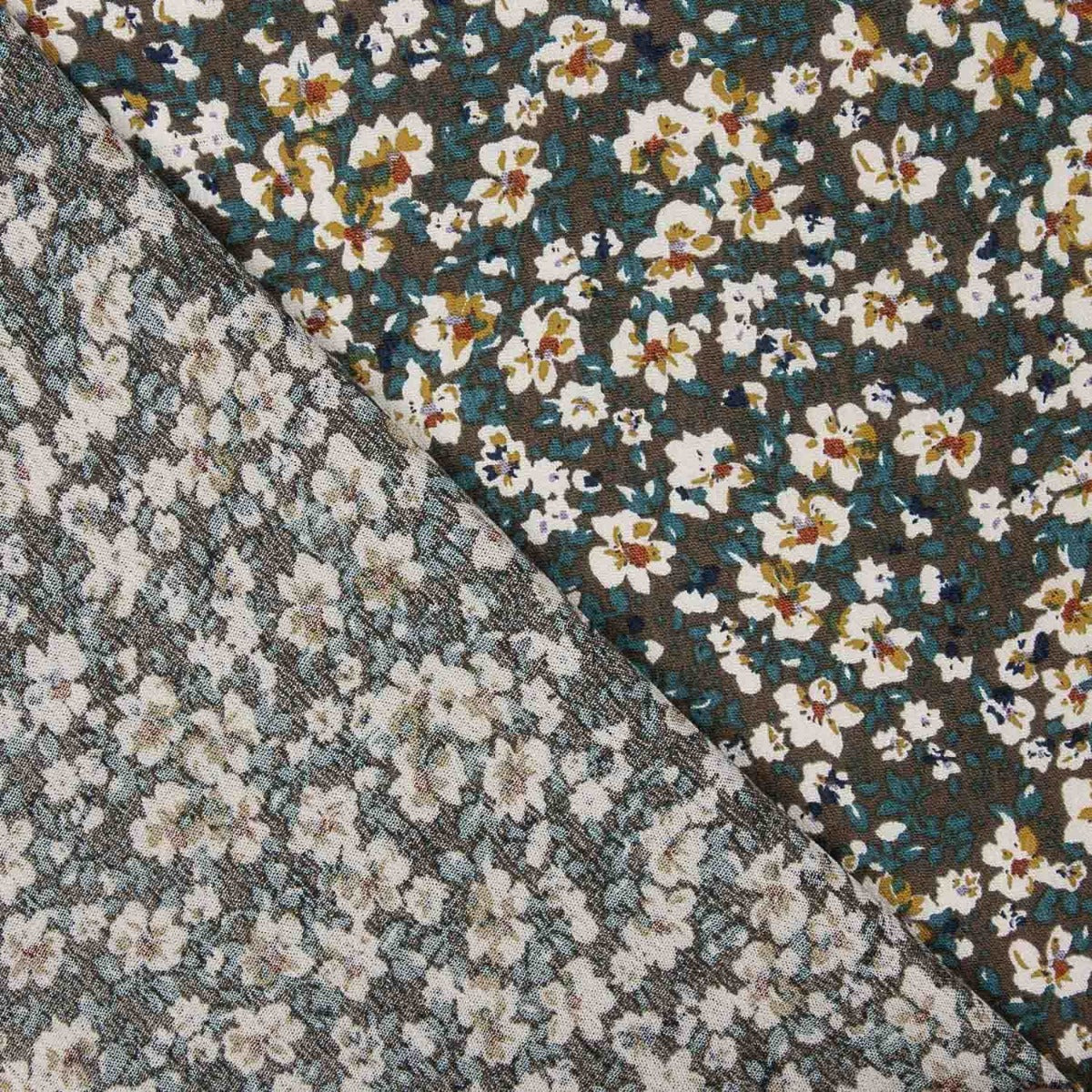 Viscosa Estampada Nenúfar Oscuro - Ribes y Casals